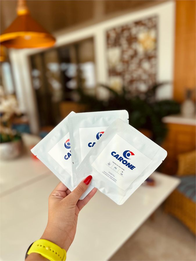 Drip coffee e sachês individuais personalizados